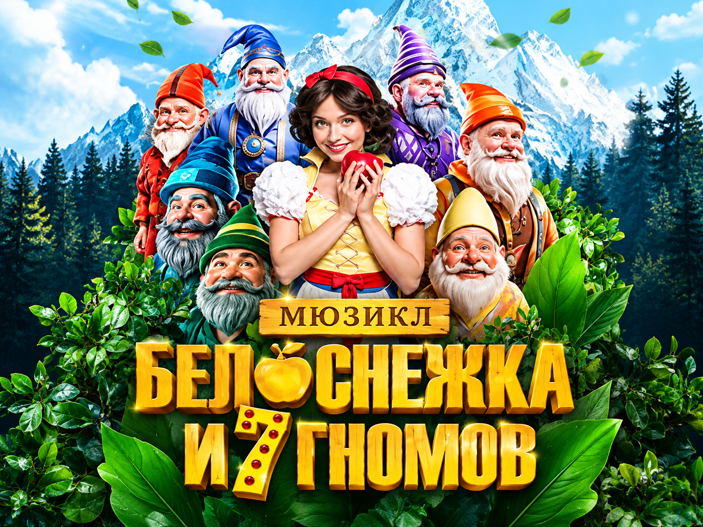 Мюзикл «Белоснежка и 7 гномов» — детский спектакль в Москве